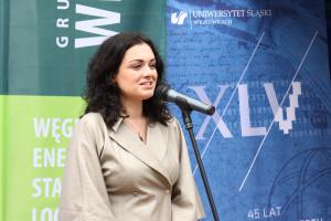 Spotkanie poprowadziła Natalia Gorzelnik, przewodnicząca Uczelnianej
Rady Samorządu Studenckiego