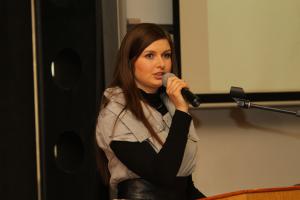 Spotkanie poprowadziła Anna Orska, przewodnicząca Rady Samorządu
Studenckiego Wydziału Nauk Społecznych