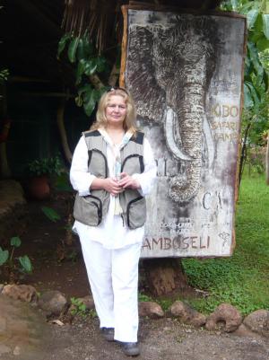 Dr Anna Watoła w Parku Narodowym Amboseli