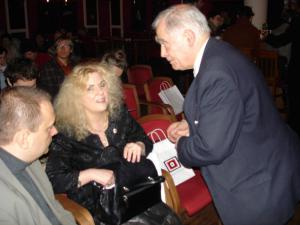 Dr Krystyna Doktorowicz, Dziekan WRiTV im. K. Kieślowskiego z współorganizatorami konferencji w "Rialcie" | fot. Rafał Ulicki