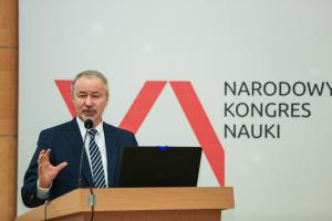 Prof. zw. dr hab. Wiesław Banyś podczas czwartej konferencji programowej Narodowego
Kongresu Nauki w Katowicach