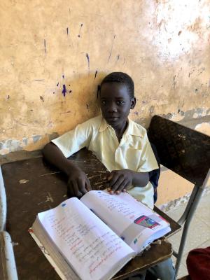 Uczeń sudańskiej szkoły