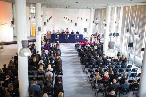 Uroczystość nadania godności doktora honoris causa Uniwersytetu Śląskiego prof. Románowi Taulerowi
Ferré odbyła się w auli Wydziału Nauk Ścisłych i Technicznych UŚ w Chorzowie