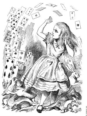 Ilustracja Johna Tenniela z książki Lewisa Carrolla Alicja
w Krainie Czarów (1865)