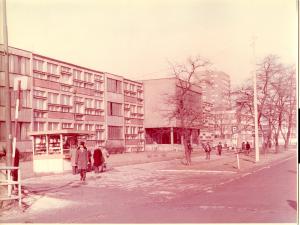 Budynek rektoratu przy ul. Bankowej w latach 70. XX w.
