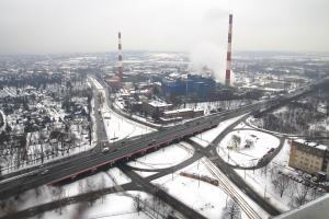 Elektrociepłownia Będzin widziana z dachu Instytutu Nauk o Ziemi
w Sosnowcu