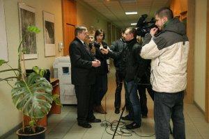 Przedstawiciele mediów mieli dużo pytań do prof. dr. hab. Jerzego Woźnickiego