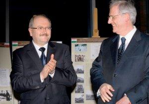 Prezydent Katowic Piotr Uszok i Prezydent Republiki Węgierskiej László Sólyom